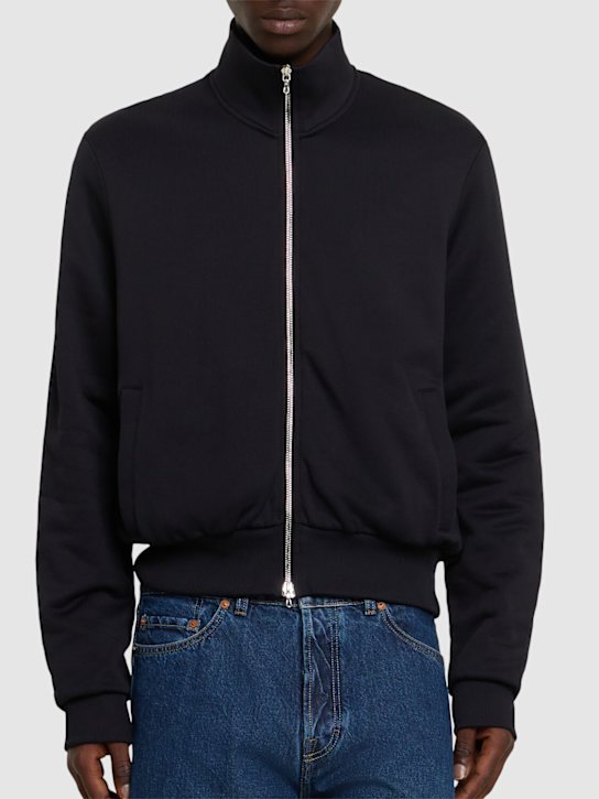Our Legacy: Mob cotton blend zip jacket - Black - men_2 | Luisa Via Roma
