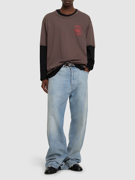 Magliano: Trauma oversize cotton t-shirt - Black - men_1 | Luisa Via Roma