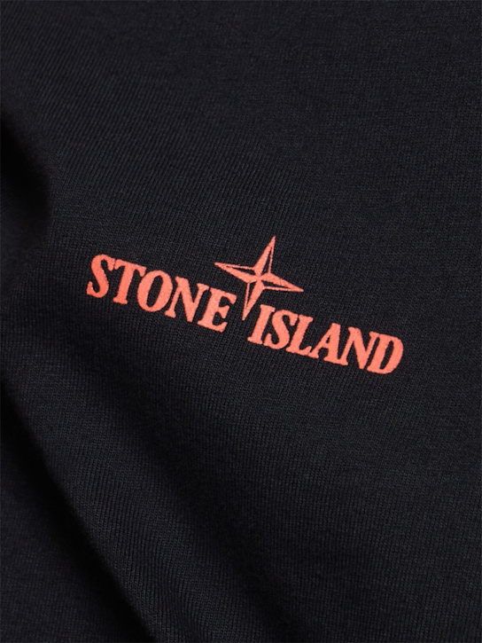 Stone Island: Cotton t-shirt - Black - men_4 | Luisa Via Roma