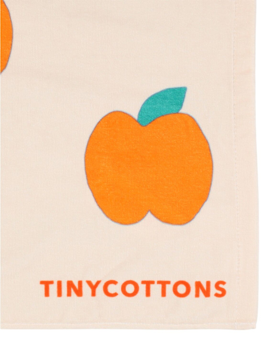 Tiny Cottons: Printed cotton terry beach towel - White/Orange - kids-boys_1 | Luisa Via Roma