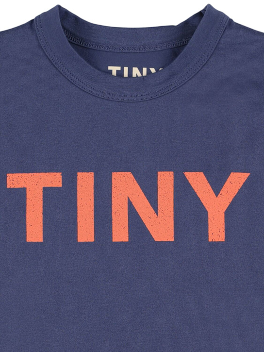 Tiny Cottons: Printed cotton jersey t-shirt - Blue - kids-boys_1 | Luisa Via Roma