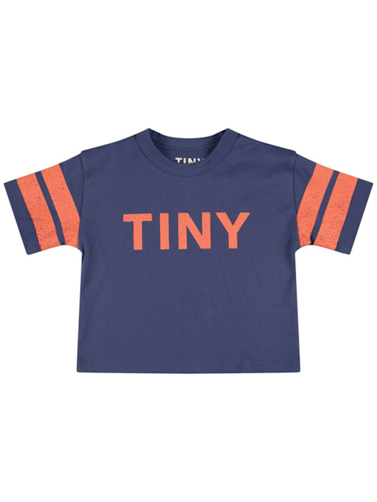 Tiny Cottons: Printed cotton jersey t-shirt - Blue - kids-boys_0 | Luisa Via Roma