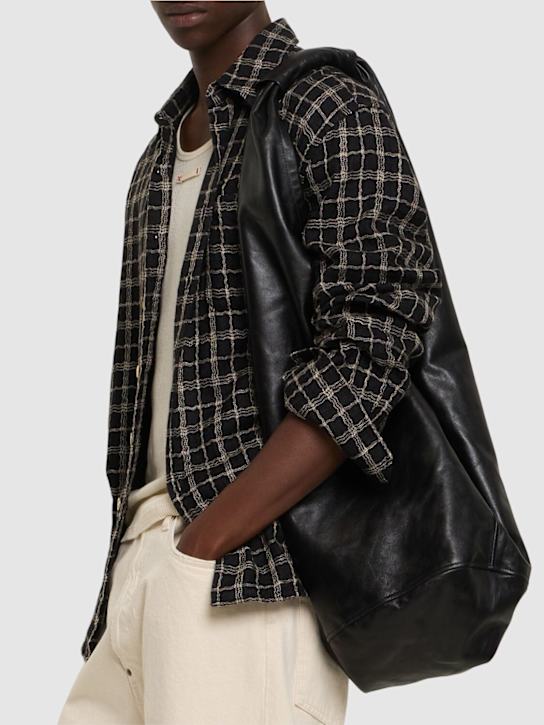 Our Legacy: Drip leather tote bag - men_1 | Luisa Via Roma