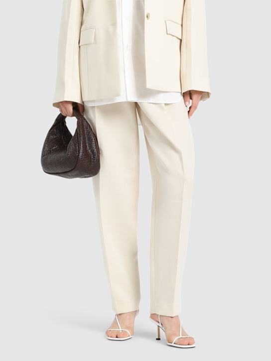 Studio Amelia: Sandali Cross Front in pelle 70mm - Bianco - women_1 | Luisa Via Roma