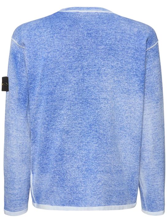 Stone Island: Crewneck sweatshirt - Blue - men_1 | Luisa Via Roma