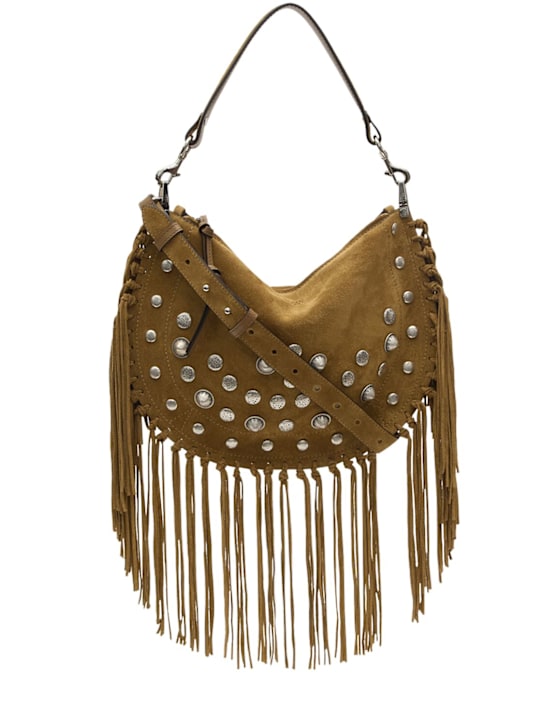Isabel Marant: Oskan soft suede shoulder bag - women_0 | Luisa Via Roma