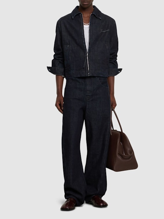 Jacquemus: La veste de-nîmes canevas denim jacket - Navy - men_1 | Luisa Via Roma