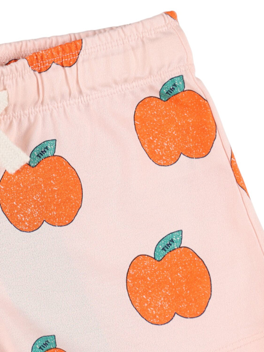 Tiny Cottons: Shorts in jersey di cotone stampato - Rosa/Arancione - kids-girls_1 | Luisa Via Roma