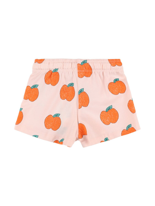 Tiny Cottons: Printed cotton jersey shorts - Pink/Orange - kids-boys_2 | Luisa Via Roma