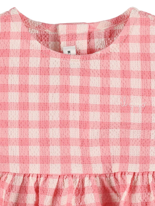 Il Gufo: Camicia in seersucker di cotone stretch - kids-girls_1 | Luisa Via Roma