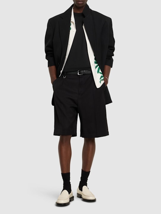 Jacquemus: Le short melo wool shorts - men_1 | Luisa Via Roma