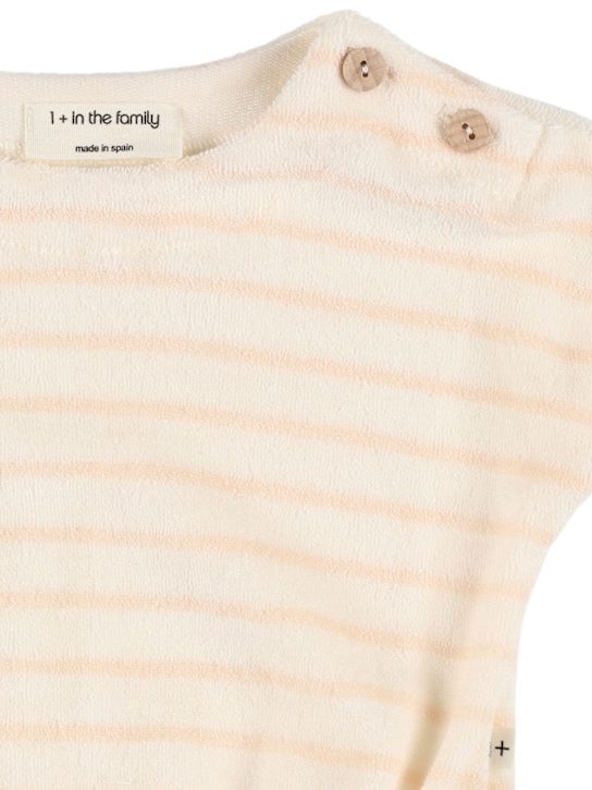 1 + IN THE FAMILY: Body in misto cotone a righe - Beige - kids-girls_1 | Luisa Via Roma