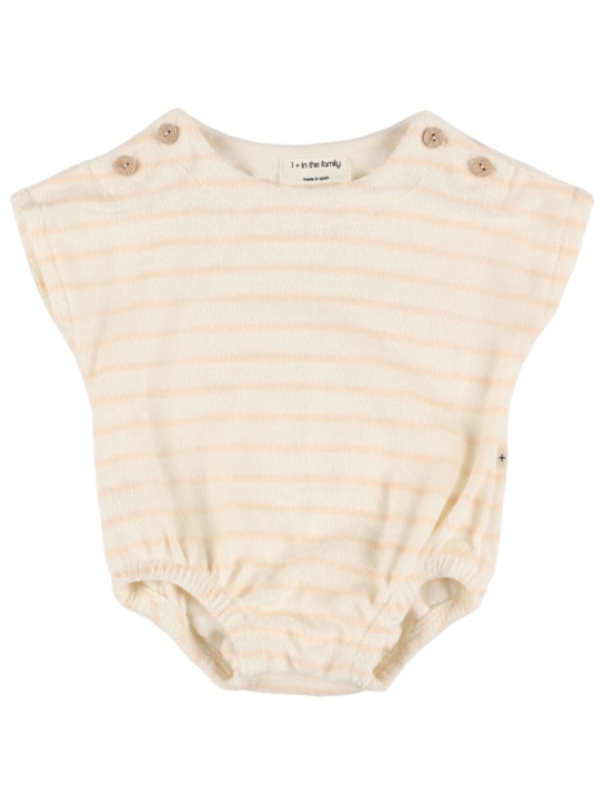 1 + IN THE FAMILY: Body in misto cotone a righe - Beige - kids-girls_0 | Luisa Via Roma