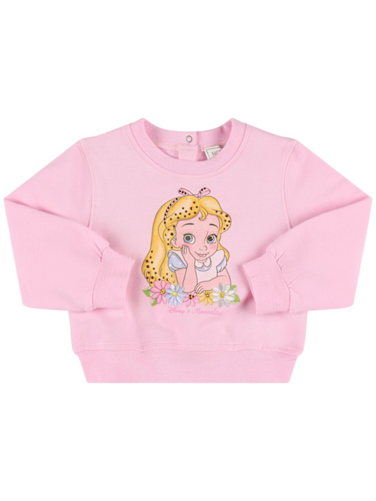Monnalisa: Felpa girocollo con stampa - Rosa - kids-girls_0 | Luisa Via Roma