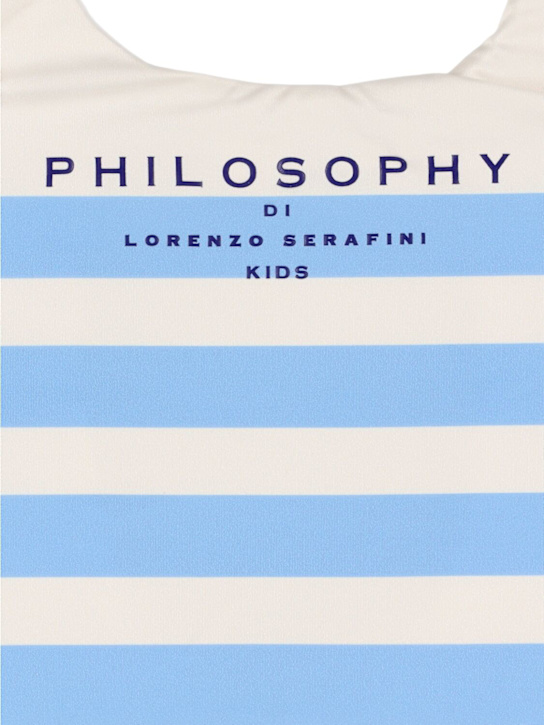 Philosophy: プリント入りポリブレンドワンピース水着 - ホワイト/ブルー - kids-girls_1 | Luisa Via Roma