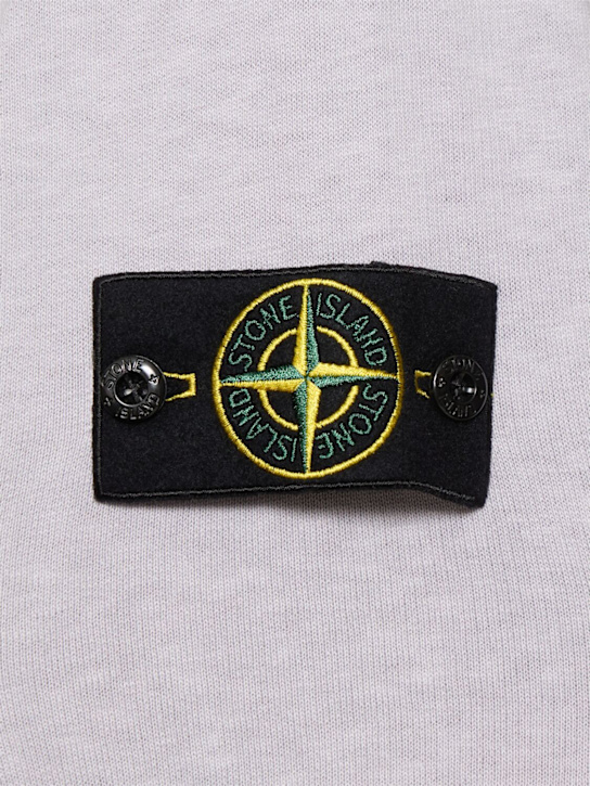 Stone Island: Crewneck cotton sweatshirt - Lilac - men_4 | Luisa Via Roma