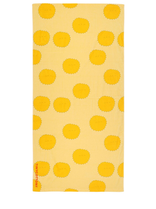 Tiny Cottons: Printed cotton terry beach towel - Yellow - kids-boys_0 | Luisa Via Roma