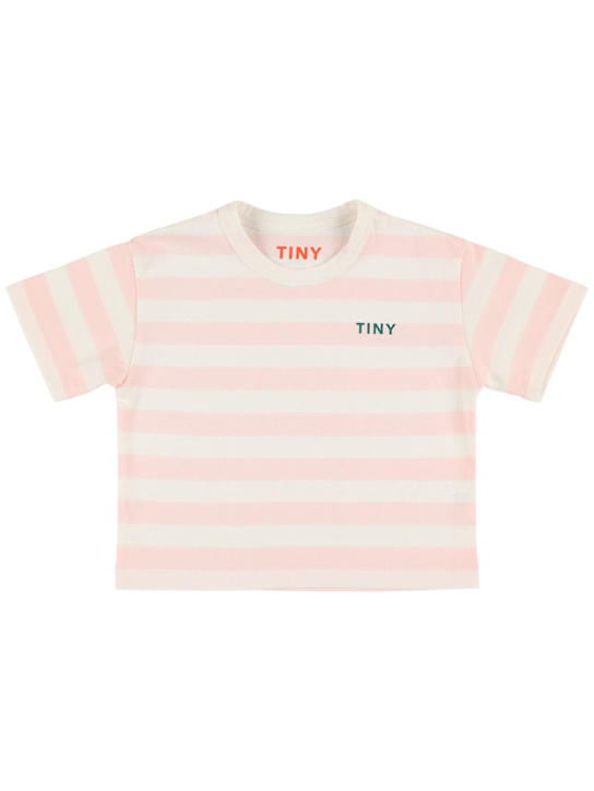 Tiny Cottons: T-shirt in jersey di cotone - Bianco/Rosa - kids-girls_0 | Luisa Via Roma
