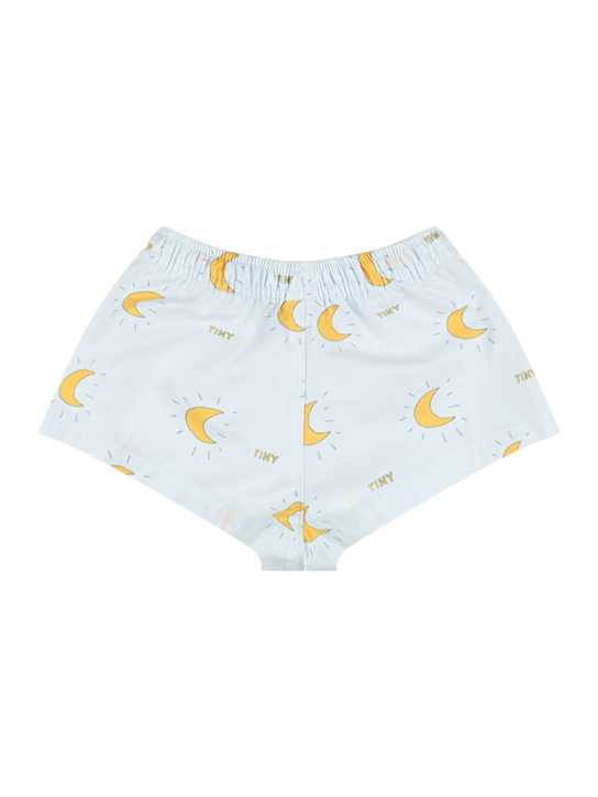 Tiny Cottons: Printed Lycra swim shorts - Light Blue - kids-boys_2 | Luisa Via Roma
