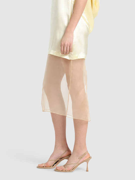 Studio Amelia: 90mm Wishbone leather sandals - Beige - women_1 | Luisa Via Roma