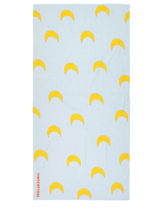 Tiny Cottons: Printed cotton terry beach towel - Light Blue - kids-boys_0 | Luisa Via Roma