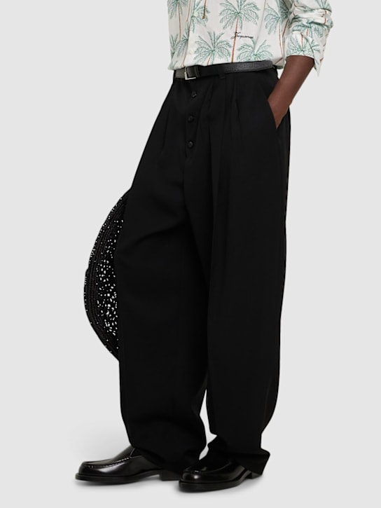 Jacquemus: Les mocassins leather loafers - Black - men_1 | Luisa Via Roma