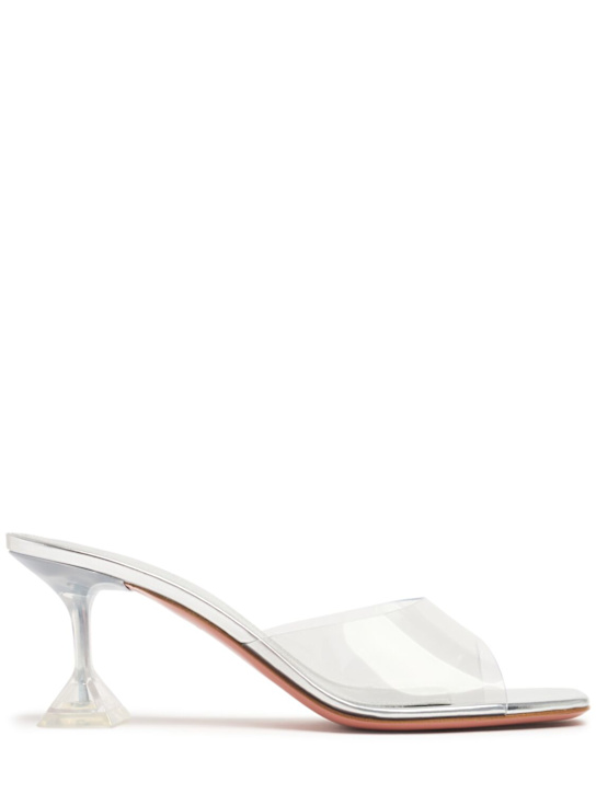Amina Muaddi: 70mm Lupita PVC mule sandals - women_0 | Luisa Via Roma