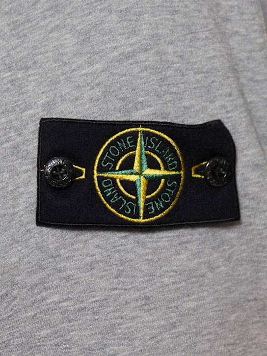 Stone Island: Cotton zip hoodie - men_4 | Luisa Via Roma