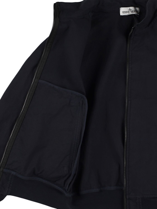 Stone Island Junior: Cotton blend bomber jacket - Blue - kids-boys_3 | Luisa Via Roma