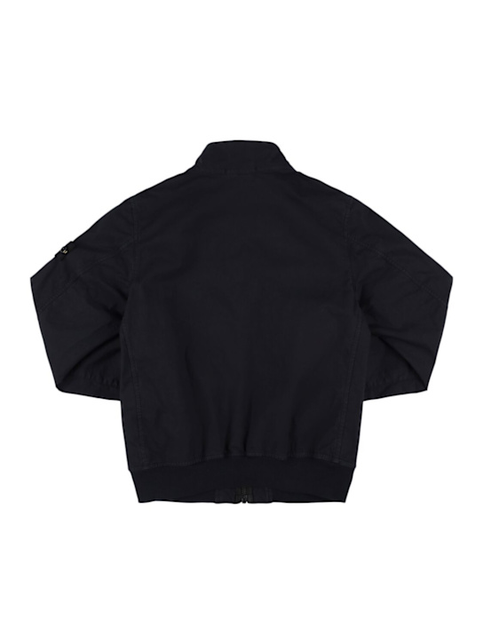 Stone Island Junior: Cotton blend bomber jacket - Blue - kids-boys_2 | Luisa Via Roma