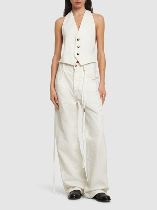 Ann Demeulemeester: Monique cotton twill vest - women_1 | Luisa Via Roma