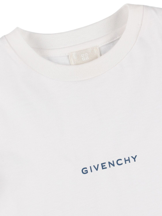 Givenchy: Besticktes T-Shirt aus Baumwolljersey - Weiß - kids-boys_1 | Luisa Via Roma