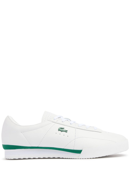 LACOSTE: Sneakers Court in pelle - Bianco - women_0 | Luisa Via Roma