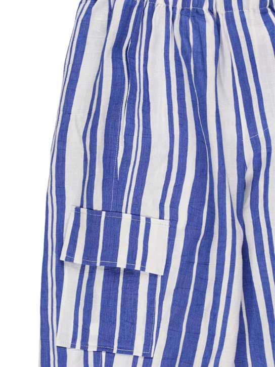 TANGERINE: Stripe print linen blend pants - kids-boys_1 | Luisa Via Roma