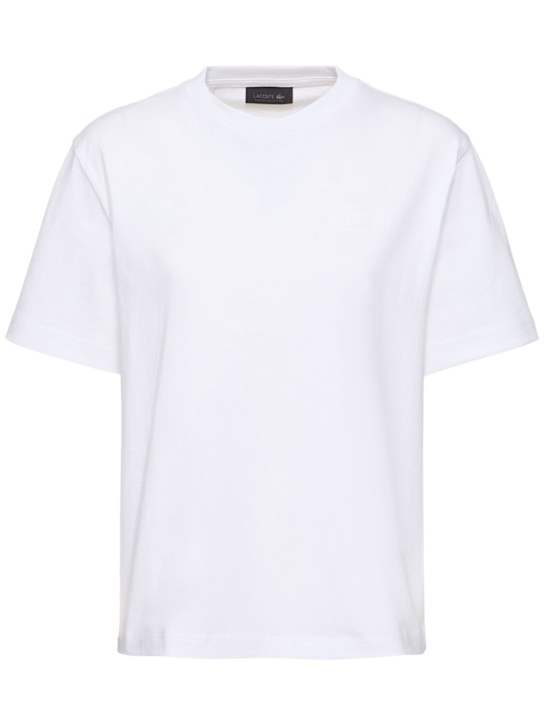 LACOSTE: Life short sleeve cotton jersey t-shirt - women_0 | Luisa Via Roma