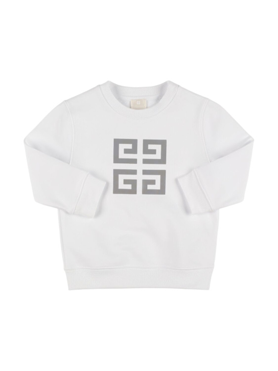 Givenchy: Felpa girocollo con stampa - Bianco - kids-girls_0 | Luisa Via Roma