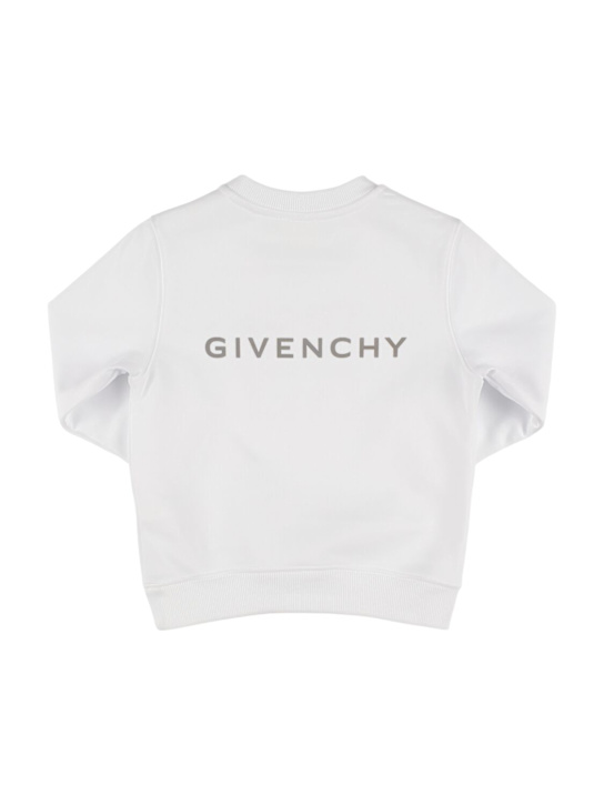 Givenchy: Felpa girocollo con stampa - Bianco - kids-girls_1 | Luisa Via Roma