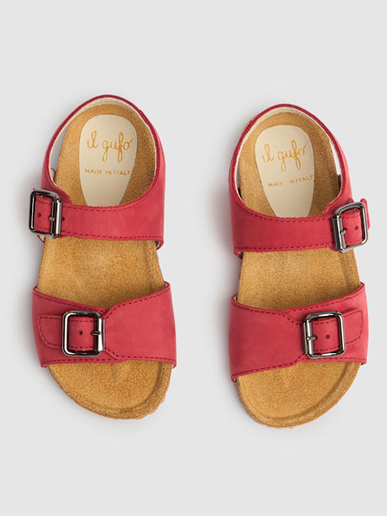 Il Gufo: Sandalen aus Nubukleder - Rot - kids-boys_1 | Luisa Via Roma