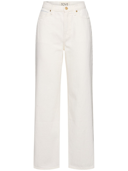 TOVE: Sade high rise straight jeans - Ecru - women_0 | Luisa Via Roma