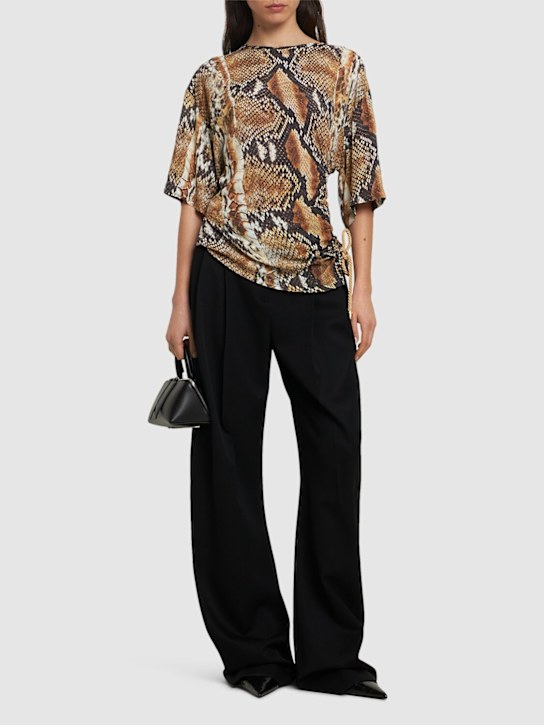Printed viscose t-shirt - Thumbnail 2