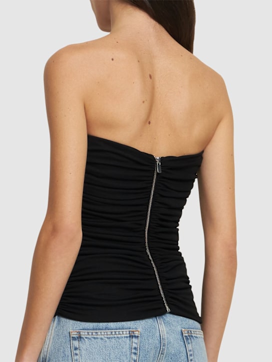 ESSE Studios: Bonachi jersey tube top - Black - women_2 | Luisa Via Roma