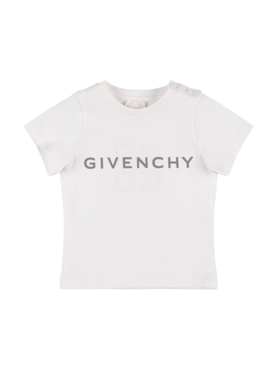 Givenchy: Cotton jersey t-shirt w/logo - White - kids-boys_0 | Luisa Via Roma