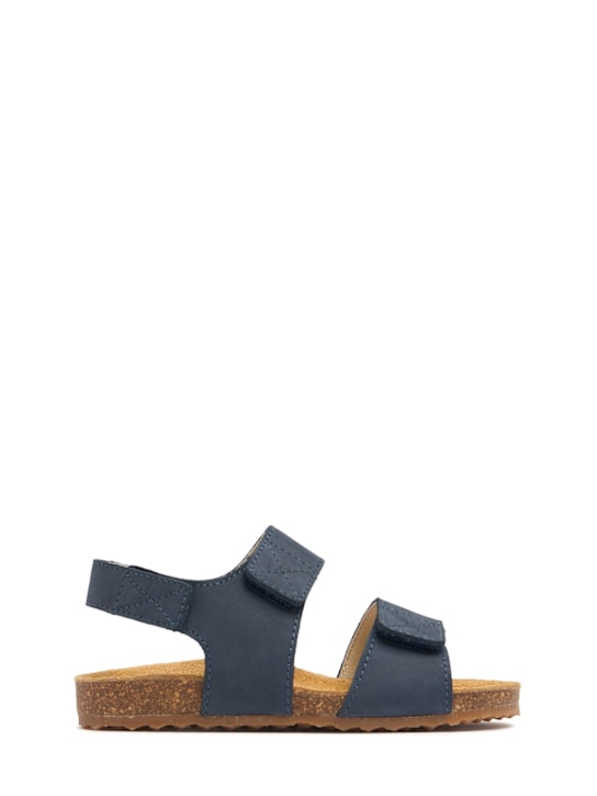 Il Gufo: Nubuck leather sandals - Blue - kids-boys_0 | Luisa Via Roma