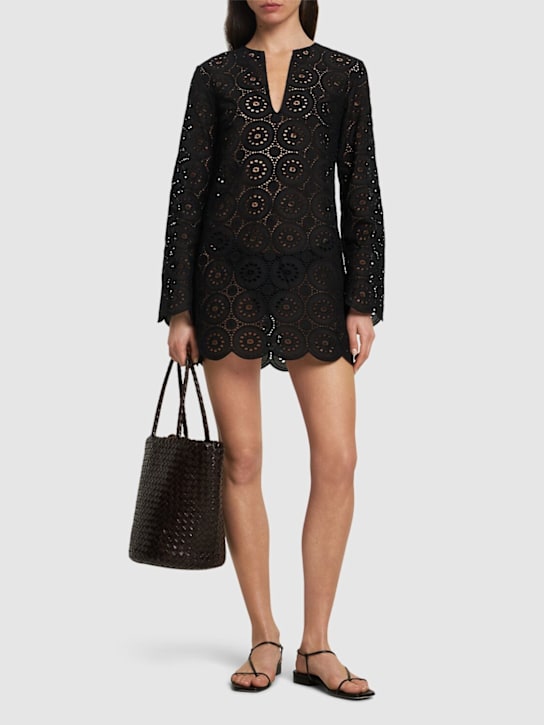 Matteau: Broderie anglaise mini tunic dress - women_1 | Luisa Via Roma