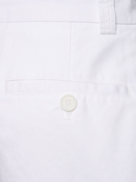 ASPESI: Cotton gabardine bermuda shorts - White - women_4 | Luisa Via Roma