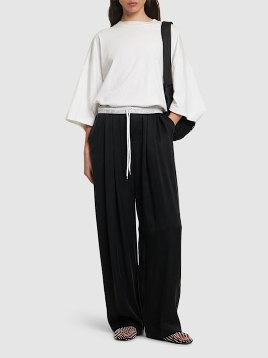 Alexander Wang: Pleated baggy pants - Black - women_1 | Luisa Via Roma