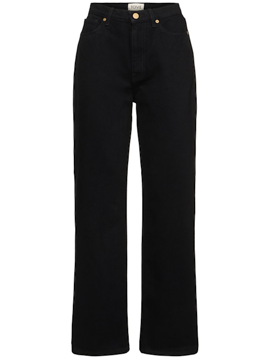 TOVE: Sade high rise straight jeans - Black - women_0 | Luisa Via Roma