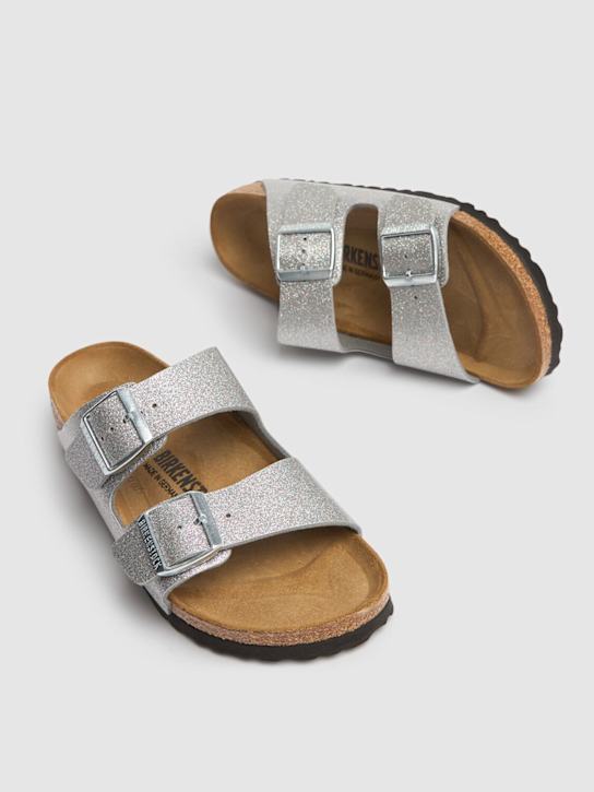 BIRKENSTOCK: Arizona シンセティックサンダル - シルバー - kids-girls_1 | Luisa Via Roma