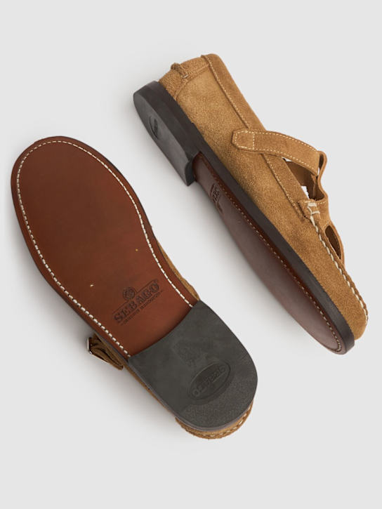 Sebago: Angelina suede loafers - Beige - women_4 | Luisa Via Roma