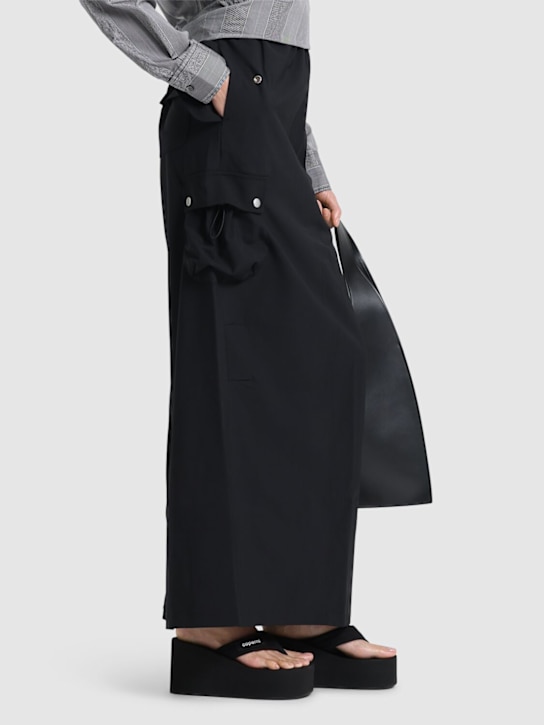 Coperni: 100mm Logo platform flip-flops - Black - women_1 | Luisa Via Roma